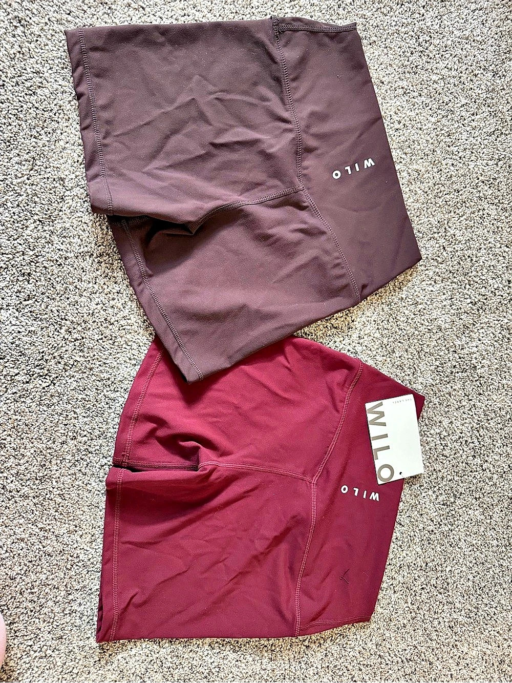 Willo 2PK HI-RISE 4" BIKE SHORT SET (BURG/ESP) ) Bike Shorts Set Red & Brown